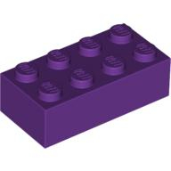 Lego kostka (kostička) 2x4, purpurová (4133554, 4165644)